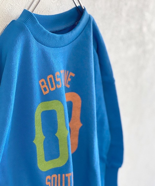 Life Support Products（ライフサポートプロダクツ）の「ロゴプリント裏毛ワイドトレーナー (80～150cm）（スウェット・キッズ・ブラック/ホワイト/ベージュ/グリーン/レッド/パープル/チャコール/マスタード/ブルー・80/90/95/100/110/120/130/140/150）」の12枚目の写真