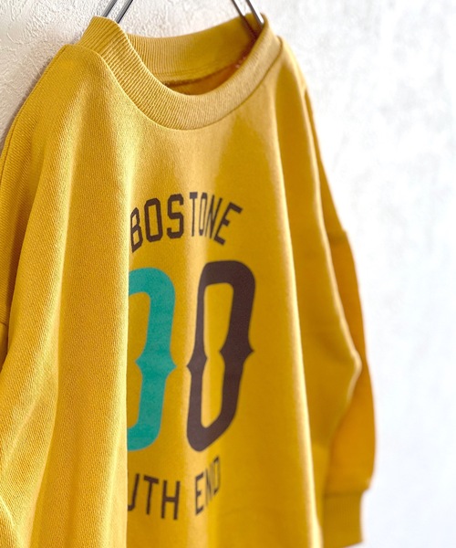 Life Support Products（ライフサポートプロダクツ）の「ロゴプリント裏毛ワイドトレーナー (80～150cm）（スウェット・キッズ・ブラック/ホワイト/ベージュ/グリーン/レッド/パープル/チャコール/マスタード/ブルー・80/90/95/100/110/120/130/140/150）」の17枚目の写真