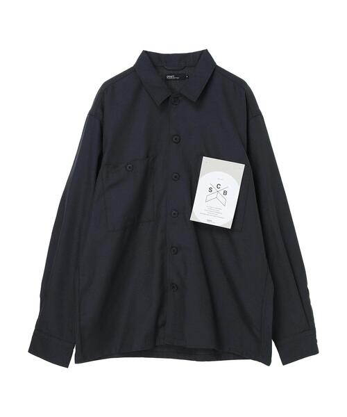 CRAFT STANDARD BOUTIQUE（クラフトスタンダードブティック）の「TRツイル2ポケットシャツ　＊（シャツ/ブラウス・メンズ・キャメル/ブラウン/チャコールグレー/モカ/ネイビー・L/M/LL）」の12枚目の写真