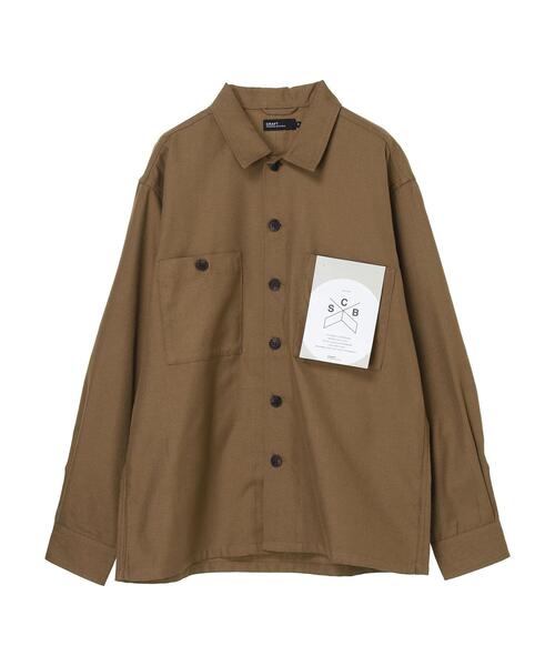 CRAFT STANDARD BOUTIQUE（クラフトスタンダードブティック）の「TRツイル2ポケットシャツ　＊（シャツ/ブラウス・メンズ・キャメル/ブラウン/チャコールグレー/モカ/ネイビー・L/M/LL）」の14枚目の写真