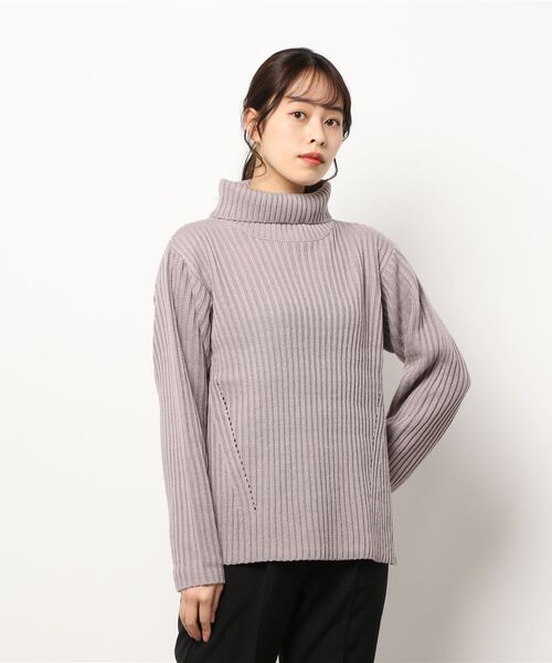 KOBE LETTUCE（コウベレタス）の「ゆったりタートルリブニットトップス[C5804]（ニット/セーター・レディース・テラコッタ/ダークブラウン/ターコイズブルー/ピンク系/ダークグリーン/ベージュ系・FREE）」の6枚目の写真