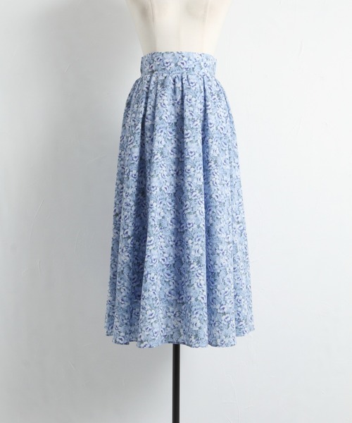 &. NOSTALGIA（アンドドットノスタルジア）の「スプリングフラワープリントスカート（スカート・レディース・ホワイト系その他/パープル系その他・FREE）」の18枚目の写真