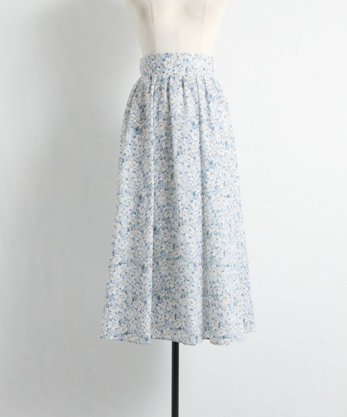 &. NOSTALGIA（アンドドットノスタルジア）の「スプリングフラワープリントスカート（スカート・レディース・ホワイト系その他/パープル系その他・FREE）」の19枚目の写真