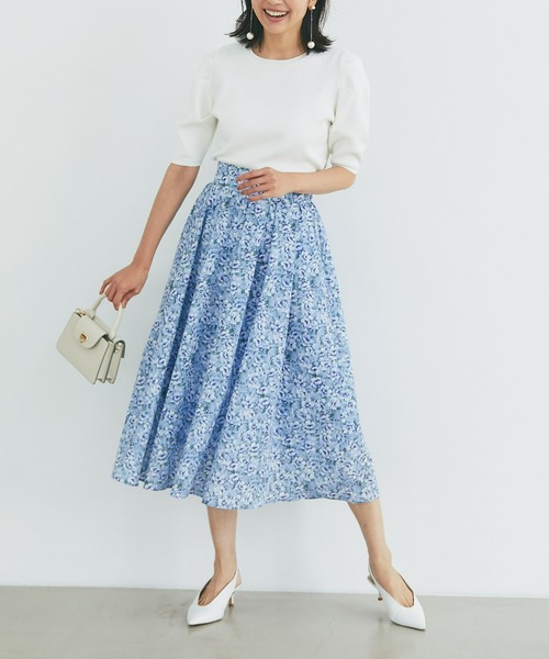 &. NOSTALGIA（アンドドットノスタルジア）の「スプリングフラワープリントスカート（スカート・レディース・ホワイト系その他/パープル系その他・FREE）」の16枚目の写真