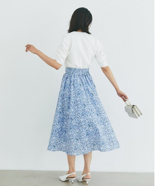 &. NOSTALGIA（アンドドットノスタルジア）の「スプリングフラワープリントスカート（スカート・レディース・ホワイト系その他/パープル系その他・FREE）」の17枚目の写真