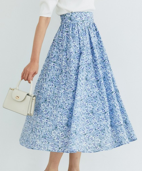 &. NOSTALGIA（アンドドットノスタルジア）の「スプリングフラワープリントスカート（スカート・レディース・ホワイト系その他/パープル系その他・FREE）」の10枚目の写真