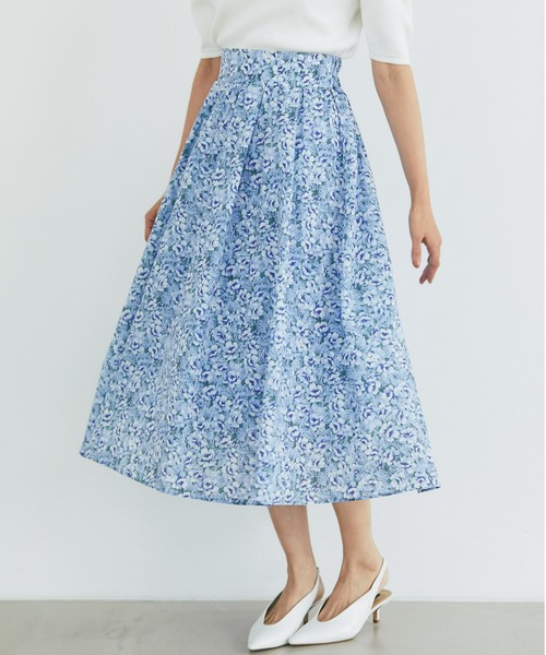 &. NOSTALGIA（アンドドットノスタルジア）の「スプリングフラワープリントスカート（スカート・レディース・ホワイト系その他/パープル系その他・FREE）」の11枚目の写真