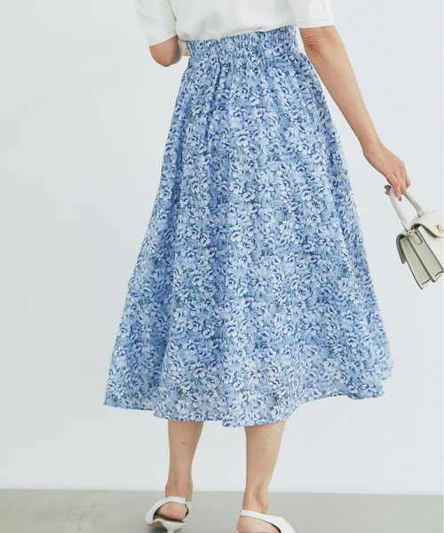 &. NOSTALGIA（アンドドットノスタルジア）の「スプリングフラワープリントスカート（スカート・レディース・ホワイト系その他/パープル系その他・FREE）」の12枚目の写真