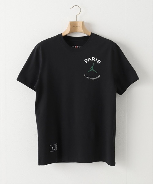 JORDAN BRAND(ジョーダンブランド)の「【JORDAN × Paris Saint-Germain】ロゴ プリント Tシャツ(Tシャツ/カットソー・メンズ・ブラック・SMALL/MEDIUM/LARGE/X-LARGE/XX-LARGE)」の1枚目の写真