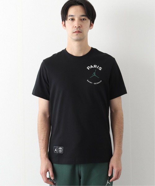 JORDAN BRAND(ジョーダンブランド)の「【JORDAN × Paris Saint-Germain】ロゴ プリント Tシャツ(Tシャツ/カットソー・メンズ・ブラック・SMALL/MEDIUM/LARGE/X-LARGE/XX-LARGE)」の4枚目の写真