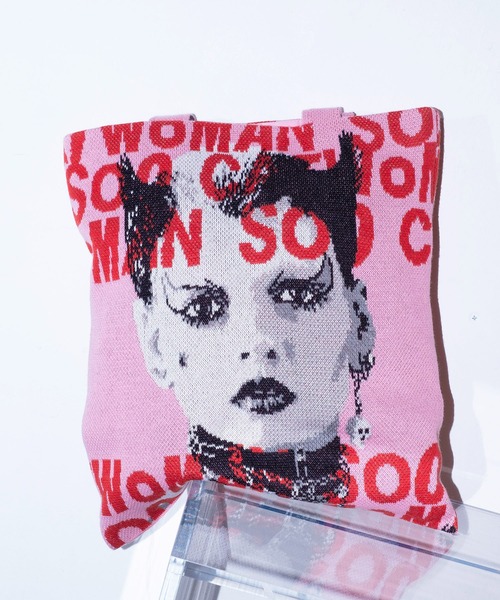 編み物堀ノ内　トートバッグ　SOO Catwoman Bonjour Girl（ボンジュールガール）の「【編み物☆堀ノ内】Soo