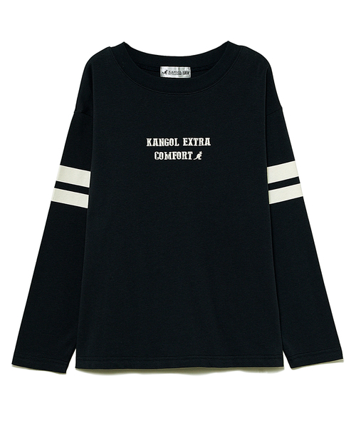 KANGOL EXTRA COMFORT(カンゴールエクストラコンフォート)の「【KANGOL EXTRA COMFORT(カンゴール エクストラコンフォート)】配色袖ラインロゴプリント クルーネックロンT(Tシャツ/カットソー・レディース・ベージュ/ネイビー/ブルーグレー/モカ・LL/M/L)」の20枚目の写真