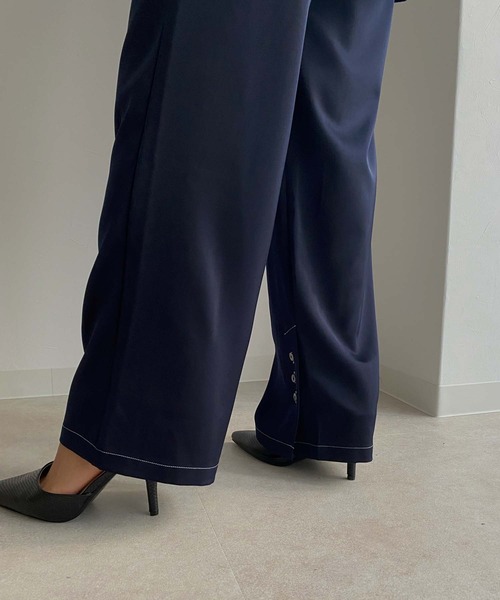 Avvenente（アベネンテ）の「【Avvenente】マットサテンパンツ（その他パンツ・レディース・ベージュ/ネイビー・FREE）」の13枚目の写真
