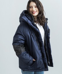 Rocky Monroe | オーバーサイズ 中綿フード付き2トーンカラー切り替えマウンテンパーカー(マウンテンパーカー)