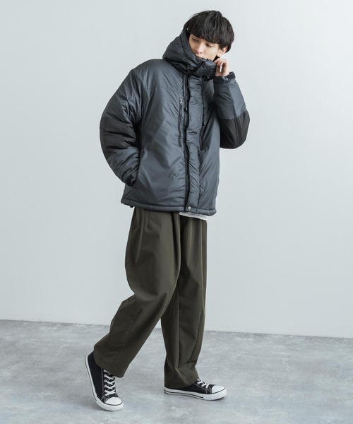 Rocky Monroe（ロッキーモンロー）の「オーバーサイズ 中綿フード付き2トーンカラー切り替えマウンテンパーカー（マウンテンパーカー・メンズ・ブラック/ベージュ/ネイビー/チャコールグレー/オリーブ・L/S/XL/M）」の19枚目の写真