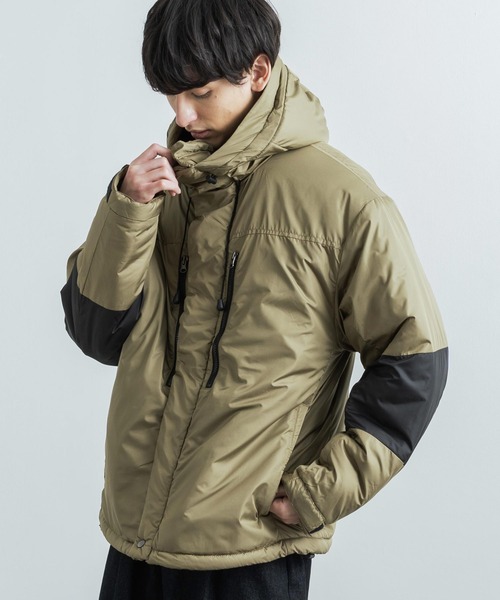 Rocky Monroe（ロッキーモンロー）の「オーバーサイズ 中綿フード付き2トーンカラー切り替えマウンテンパーカー（マウンテンパーカー・メンズ・ブラック/ベージュ/ネイビー/チャコールグレー/オリーブ・L/S/XL/M）」の14枚目の写真
