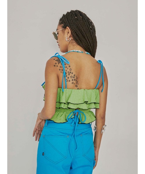 PAMEO POSE（パメオポーズ）の「ELLA Bikini（水着・レディース・ブラック/グリーン・FREE）」の8枚目の写真