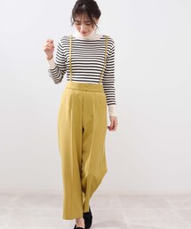 DRESKIP | 洗えるイジケアサス付きセミワイドパンツ(その他パンツ)