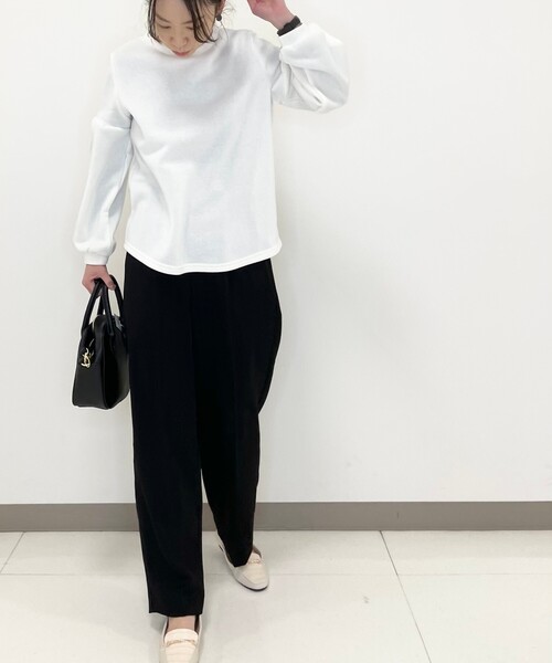 DRESKIP(ドレスキップ)の「◆洗えるイージーケア サス付きセミワイドパンツ(その他パンツ・レディース・ブラック/ベージュ/レモンイエロー・02/03/04)」の7枚目の写真