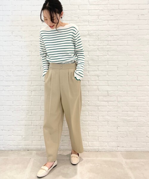 DRESKIP(ドレスキップ)の「◆洗えるイージーケア サス付きセミワイドパンツ(その他パンツ・レディース・ブラック/ベージュ/レモンイエロー・02/03/04)」の10枚目の写真