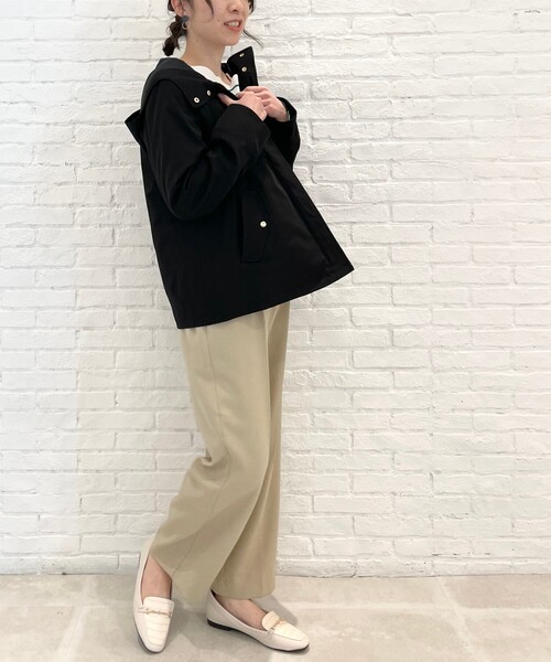 DRESKIP(ドレスキップ)の「◆洗えるイージーケア サス付きセミワイドパンツ(その他パンツ・レディース・ブラック/ベージュ/レモンイエロー・02/03/04)」の12枚目の写真