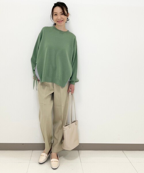 DRESKIP(ドレスキップ)の「◆洗えるイージーケア サス付きセミワイドパンツ(その他パンツ・レディース・ブラック/ベージュ/レモンイエロー・02/03/04)」の13枚目の写真