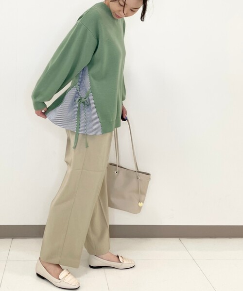 DRESKIP(ドレスキップ)の「◆洗えるイージーケア サス付きセミワイドパンツ(その他パンツ・レディース・ブラック/ベージュ/レモンイエロー・02/03/04)」の14枚目の写真