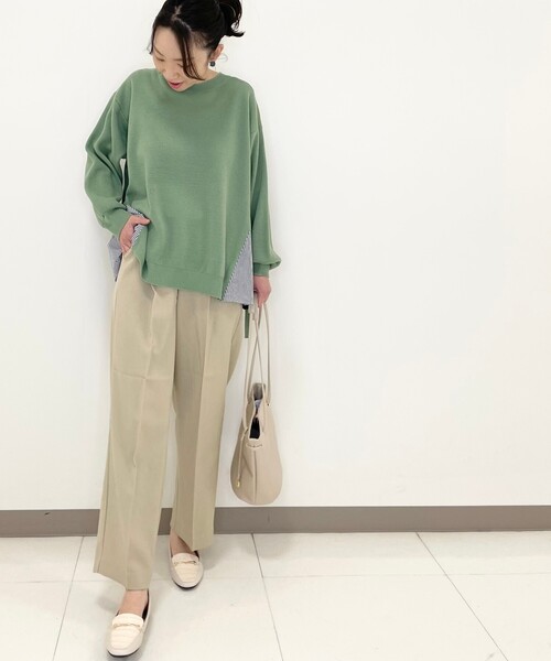 DRESKIP(ドレスキップ)の「◆洗えるイージーケア サス付きセミワイドパンツ(その他パンツ・レディース・ブラック/ベージュ/レモンイエロー・02/03/04)」の15枚目の写真