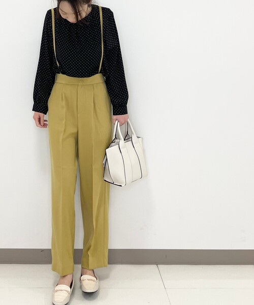 DRESKIP(ドレスキップ)の「◆洗えるイージーケア サス付きセミワイドパンツ(その他パンツ・レディース・ブラック/ベージュ/レモンイエロー・02/03/04)」の21枚目の写真