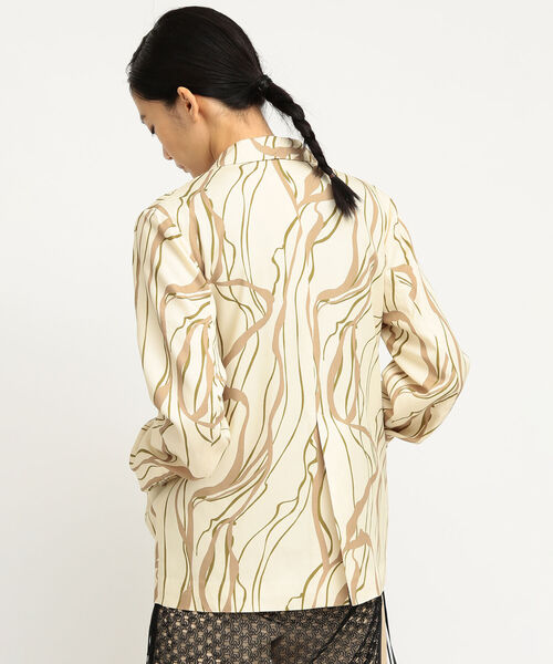 Ray BEAMS（レイビームス）の「Ray BEAMS / プリント 2ボタン ダブル ジャケット（テーラードジャケット・レディース・ダークブラウン/オフホワイト・1/0）」の22枚目の写真