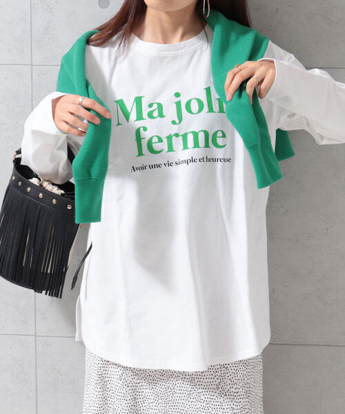 fredy repit（フレディレピ）の「フレンチロゴ ロンT（Tシャツ/カットソー・レディース・ホワイト系その他2/オフホワイト/ピンク・38）」の3枚目の写真