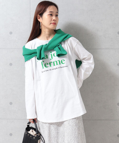 fredy repit（フレディレピ）の「フレンチロゴ ロンT（Tシャツ/カットソー・レディース・ホワイト系その他2/オフホワイト/ピンク・38）」の12枚目の写真