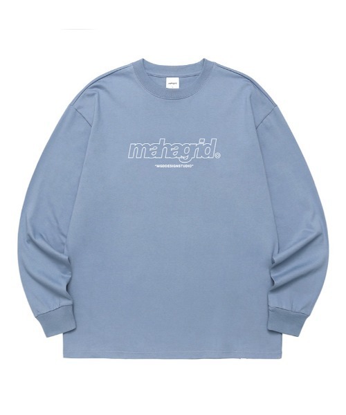 MAHAGRID（マハグリッド）の「【mahagrid】THIRD LOGO LS TEE / マハグリッド サード ロゴ ロングスリーブ Tシャツ（Tシャツ/カットソー・メンズ・ベージュ/ホワイト/ブルー/ブラック・LARGE/SMALL/X-LARGE/MEDIUM）」の4枚目の写真