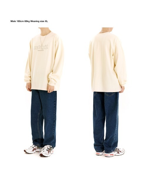 MAHAGRID（マハグリッド）の「【mahagrid】THIRD LOGO LS TEE / マハグリッド サード ロゴ ロングスリーブ Tシャツ（Tシャツ/カットソー・メンズ・ベージュ/ホワイト/ブルー/ブラック・LARGE/SMALL/X-LARGE/MEDIUM）」の15枚目の写真