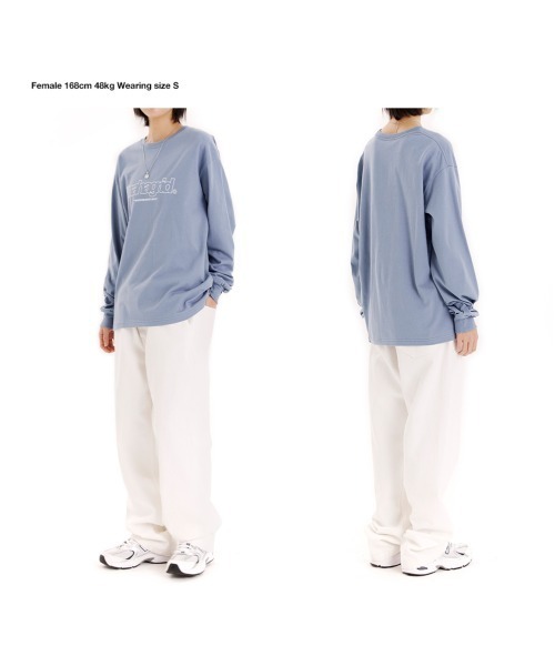 MAHAGRID（マハグリッド）の「【mahagrid】THIRD LOGO LS TEE / マハグリッド サード ロゴ ロングスリーブ Tシャツ（Tシャツ/カットソー・メンズ・ベージュ/ホワイト/ブルー/ブラック・LARGE/SMALL/X-LARGE/MEDIUM）」の21枚目の写真