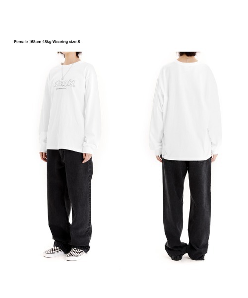 MAHAGRID（マハグリッド）の「【mahagrid】THIRD LOGO LS TEE / マハグリッド サード ロゴ ロングスリーブ Tシャツ（Tシャツ/カットソー・メンズ・ベージュ/ホワイト/ブルー/ブラック・LARGE/SMALL/X-LARGE/MEDIUM）」の6枚目の写真