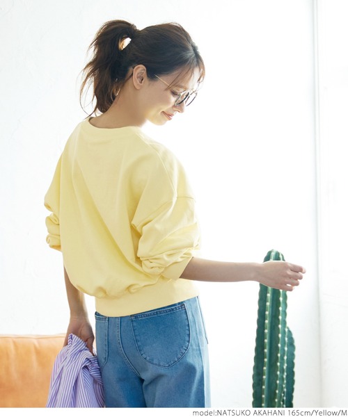 coca(coca)(コカ)の「春クロップドスウェット(スウェット・レディース・ブラック/グレー/イエロー・L/M)」の10枚目の写真