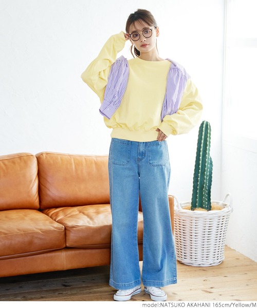 coca(coca)(コカ)の「春クロップドスウェット(スウェット・レディース・ブラック/グレー/イエロー・L/M)」の11枚目の写真