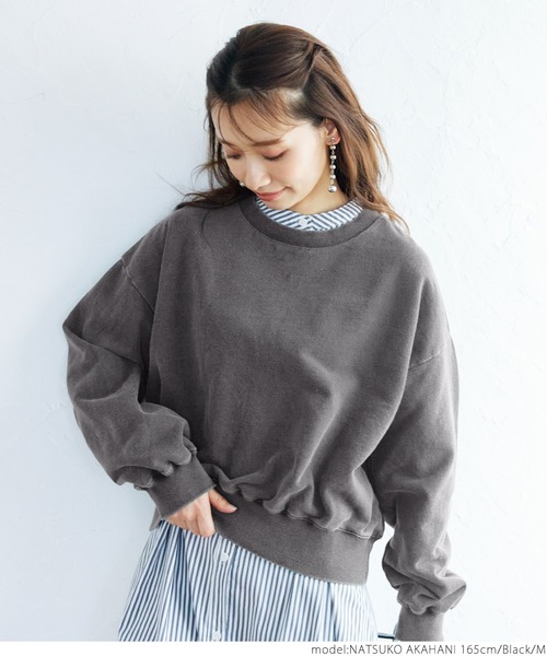 coca(coca)(コカ)の「春クロップドスウェット(スウェット・レディース・ブラック/グレー/イエロー・L/M)」の16枚目の写真