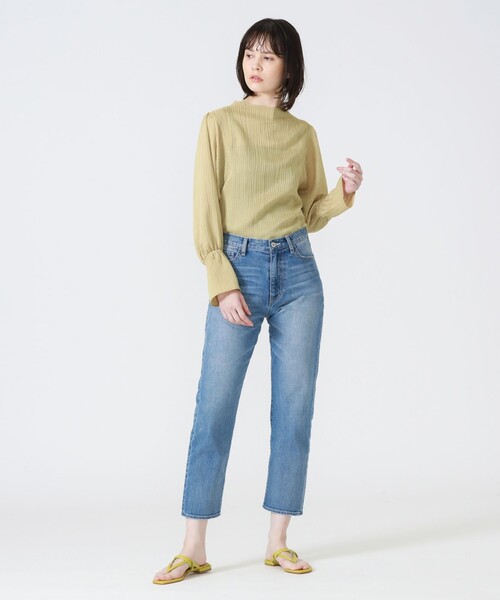 LOVELESS（ラブレス）の「楊柳 ハイネック ブラウス（シャツ/ブラウス・レディース・オフホワイト/ライトイエロー/ピンク系その他2・36）」の6枚目の写真