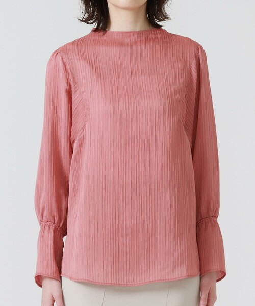 LOVELESS（ラブレス）の「楊柳 ハイネック ブラウス（シャツ/ブラウス・レディース・オフホワイト/ライトイエロー/ピンク系その他2・36）」の7枚目の写真