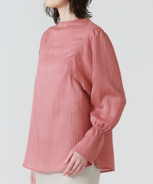 LOVELESS（ラブレス）の「楊柳 ハイネック ブラウス（シャツ/ブラウス・レディース・オフホワイト/ライトイエロー/ピンク系その他2・36）」の8枚目の写真