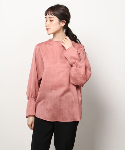 LOVELESS（ラブレス）の「楊柳 ハイネック ブラウス（シャツ/ブラウス・レディース・オフホワイト/ライトイエロー/ピンク系その他2・36）」の3枚目の写真