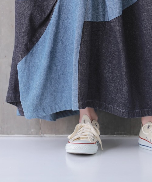 osharewalker(オシャレウォーカー)の「『アシメバルーン配色デニムスカート』(デニムスカート・レディース・ブルー・FREE)」の13枚目の写真