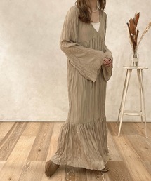 【apresjour clair】フレアスリーブクリンクルワンピース【ZOZOTOWN限定アイテム】
