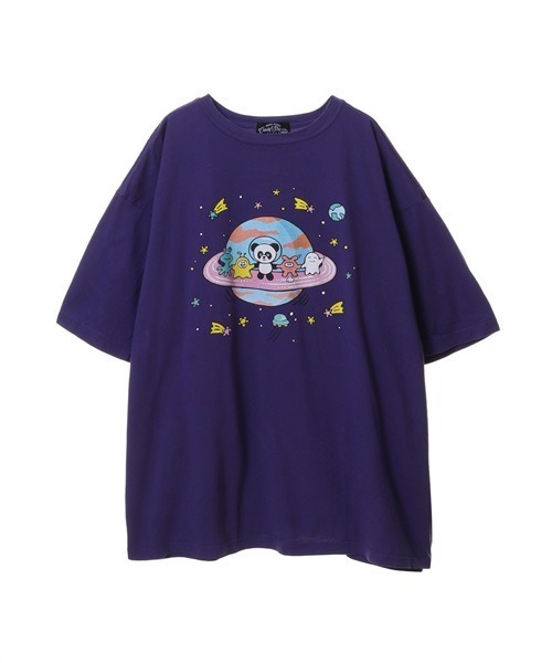 Candy Stripper(キャンディストリッパー)の「PEPE&SPACE FRIENDS BIG Tシャツ(Tシャツ/カットソー・レディース・パープル/オフホワイト/ブラック/ライトブルー・2)」の4枚目の写真