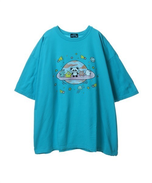 Candy Stripper(キャンディストリッパー)の「PEPE&SPACE FRIENDS BIG Tシャツ(Tシャツ/カットソー・レディース・パープル/オフホワイト/ブラック/ライトブルー・2)」の1枚目の写真