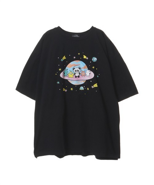 Candy Stripper(キャンディストリッパー)の「PEPE&SPACE FRIENDS BIG Tシャツ(Tシャツ/カットソー・レディース・パープル/オフホワイト/ブラック/ライトブルー・2)」の3枚目の写真