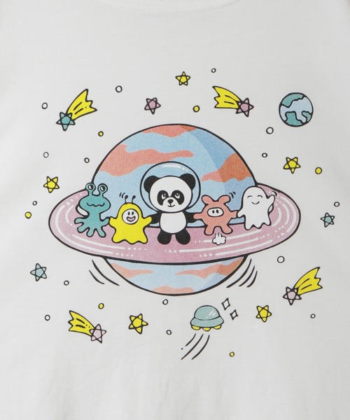 Candy Stripper(キャンディストリッパー)の「PEPE&SPACE FRIENDS BIG Tシャツ(Tシャツ/カットソー・レディース・パープル/オフホワイト/ブラック/ライトブルー・2)」の9枚目の写真