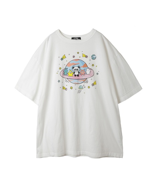 Candy Stripper(キャンディストリッパー)の「PEPE&SPACE FRIENDS BIG Tシャツ(Tシャツ/カットソー・レディース・パープル/オフホワイト/ブラック/ライトブルー・2)」の13枚目の写真